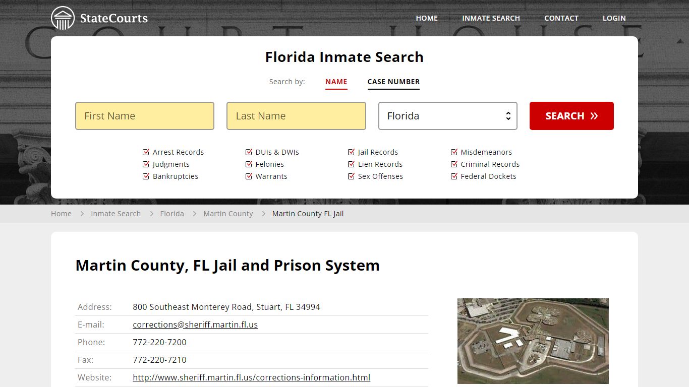 Martin County FL Jail Inmate Records Search, Florida - StateCourts
